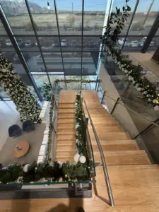 Commercial Hardwood Staircase Refinish for BioMerieux